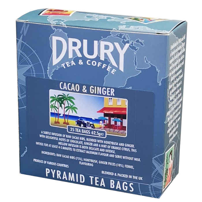 Drury Cacao & Ginger Pyramid Tea Bag