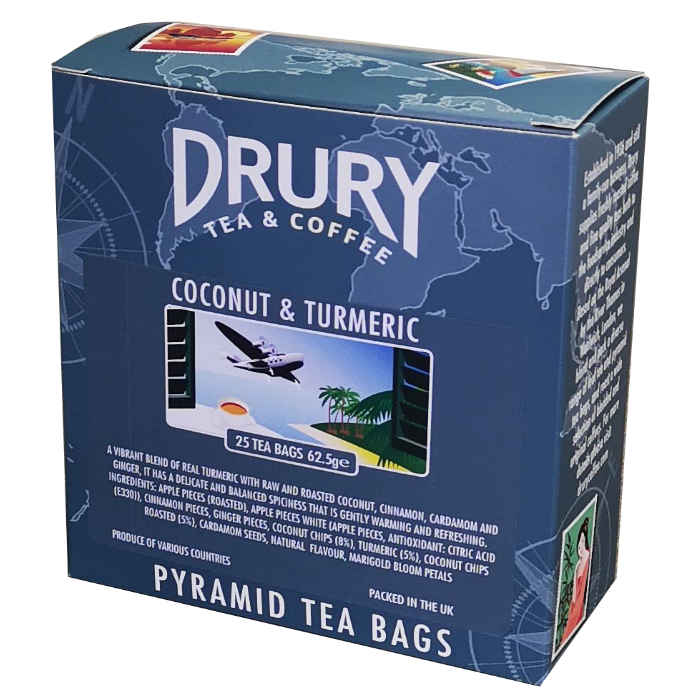 Drury Coconut & Turmeric Pyramid Tea Bag