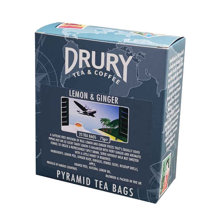 Drury Lemon Ginger Pyramid Tea Bag