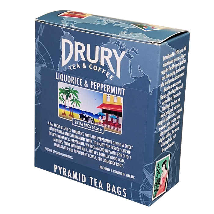 Drury Liquorice & Peppermint Pyramid Tea Bags